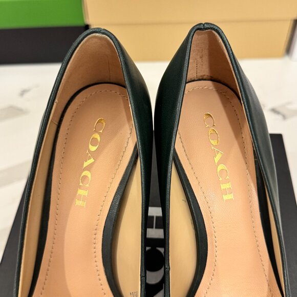 Like New Coach Waverly Pump with Beadchain Amazon Green - Picture 7 of 13